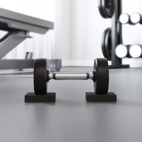 vidaXL Rubberen Pad 25 pcs Zwart 9 x 6 x 2 cm Rubber