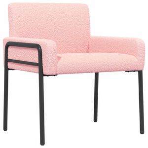 vidaXL Accentstoel Roze Boucl&eacute;