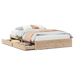 vidaXL Bedframe zonder matras massief grenenhout 160x200 cm