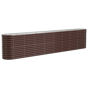 vidaXL Plantenbak 332x40x68 cm gegalvaniseerd staal bruin