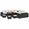 vidaXL Tuin Sofa Set 14 st Zwart en Cr&egrave;me poly rattan