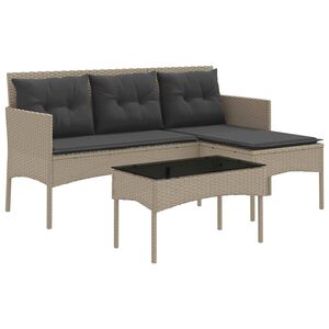 vidaXL Tuinbankenset 2 st poly rattan