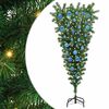 vidaXL Op het hoofdstaande Kunstkerstboom met Ballenset Groen 150 cm