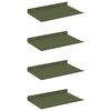 vidaXL Drijvende plank 4 st Olijf Groen 30 x 18 x 2,5 cm Staal