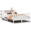vidaXL Bed met boekenkast zonder matras grenenhout wit 140x200 cm