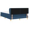 vidaXL Boxspringbed met matras met hoofdeinde Blauw 140 x 200 cm Stof