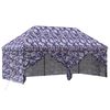 vidaXL Pop-up Gazebo met 4 Zijwanden 3 x 6 m Blauw Camouflage