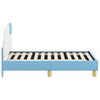vidaXL Peuterbedframe met hoofdbord Blauw 70 x 140 cm PU