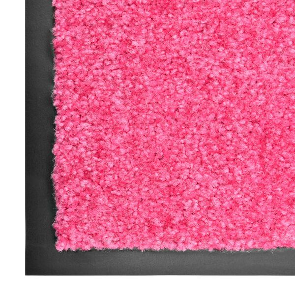 vidaXL Deurmat wasbaar 90x150 cm roze