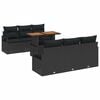 vidaXL Tuin Sofa Set met opslag 7 pcs Zwart Poly riet