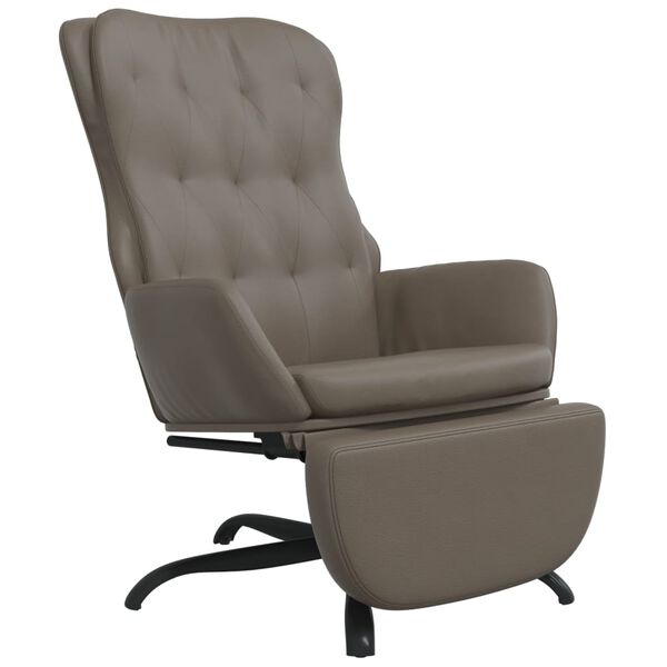 vidaXL Relaxstoel met voetensteun kunstleer antracietgrijs