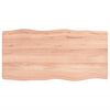 vidaXL Tafelblad natuurlijke rand 80x40x(2-6) cm eikenhout lichtbruin