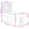 vidaXL Boxspring met matras stof taupe 90x190 cm