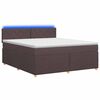 vidaXL Boxspringbed met matras Donkerbruin 160 x 200 cm Stof