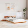 vidaXL Bedframe Bruin 135 x 190 cm Hout