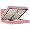 vidaXL Ottoman bed met matrassen 200x200cm fluweel roze