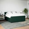 vidaXL Boxspring met matras fluweel donkergroen 180x200 cm