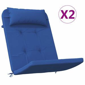 vidaXL Stoelkussens 2 st Oxford Stof Blauw 58 x 77 x 4,5 cm