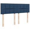 vidaXL Boxspring met matras stof blauw 160x200 cm