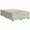 vidaXL Boxspring met matras fluweel lichtgrijs 120x190 cm