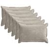 vidaXL Kussensloop 6 st HOUTEN Lichtgrijs 50 x 75 cm Chenille Stof