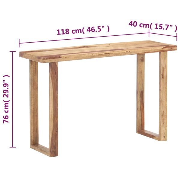 vidaXL Wandtafel 118x40x76 cm massief acaciahout