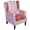 vidaXL Fauteuil met patchwork ontwerp stof