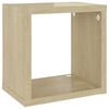vidaXL Wandschappen kubus 6 st 22x15x22 cm sonoma eikenkleurig