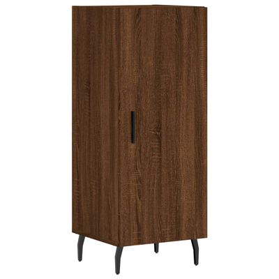 vidaXL Hoge kast 34,5x34x180 cm bewerkt hout bruin eikenkleur