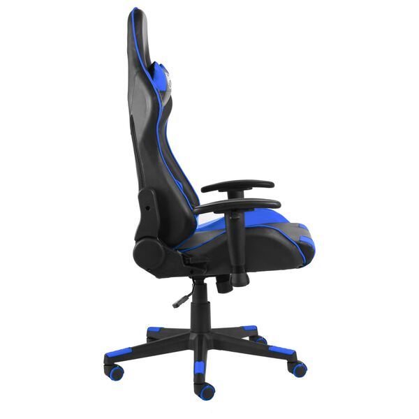 vidaXL Gamestoel draaibaar PVC blauw