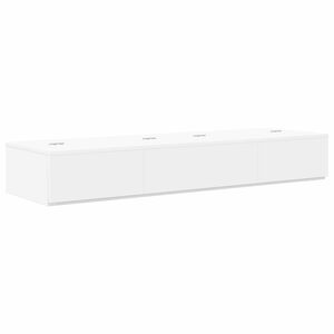 vidaXL studiobureau Wit 130 x 40 x 19,5 cm Bewerkt hout