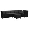 vidaXL 6-Zits Tuin Sofa met Kussens Rattan Look PP Antraciet