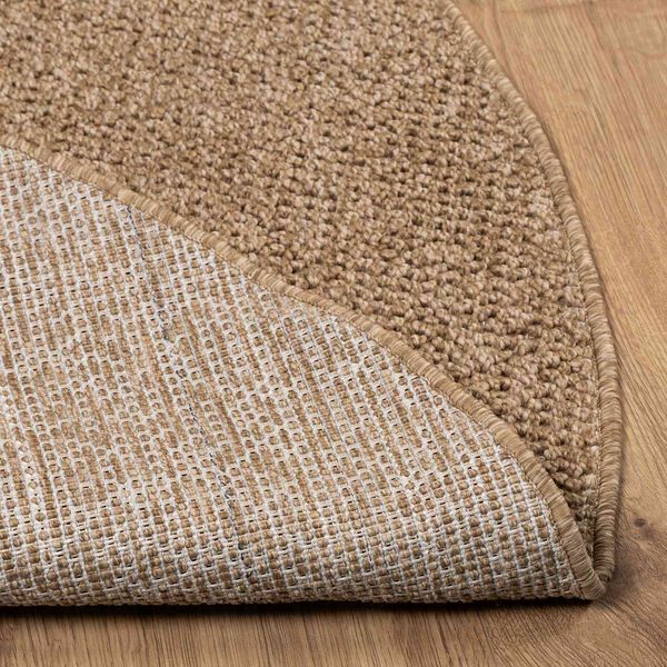 vidaXL Vloerkleden Rond HUARTE Naturel &Oslash; 120 CM Polyester