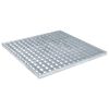 vidaXL Rooster zilver 50 x 50 x 2 cm Warmgedipt Gegalvaniseerd Staal