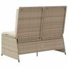 vidaXL Tuinbank Beige poly rattan