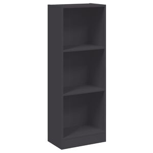 vidaXL Boekenkast met 3 schappen 40x24x109 cm bewerkt hout grijs