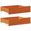 vidaXL Bedlades 2 st 65x55x17 massief grenenhout wasbruin