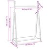 vidaXL Kledingrek 100x45x150 cm massief grenenhout