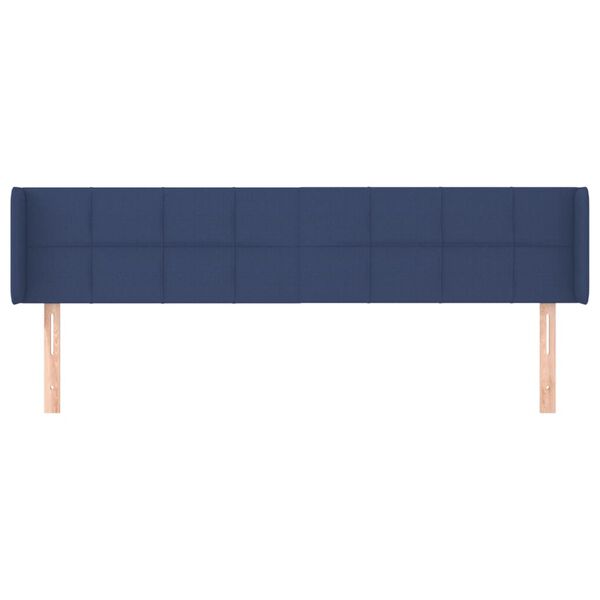 vidaXL Hoofdbord met randen 163x16x78/88 cm stof blauw