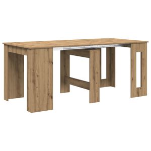 vidaXL Eettafel Artisanaal eiken 180 x 85 x 75 cm Bewerkt hout