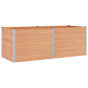 vidaXL Verhoogde plantenbak Bruin 250 x 100 x 91 cm WPC en Aluminium