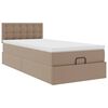 vidaXL Ottoman bed met matrassen en LED's 90x200cm kunstleer