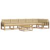 vidaXL Buiten bankenset 7 pcs Wit en Beige 79 x 79 x 37 cm Polyester