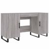 vidaXL Bureau 140x50x75 cm bewerkt hout grijs sonoma eikenkleurig