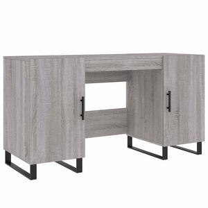 vidaXL Bureau 140x50x75 cm bewerkt hout grijs sonoma eikenkleurig