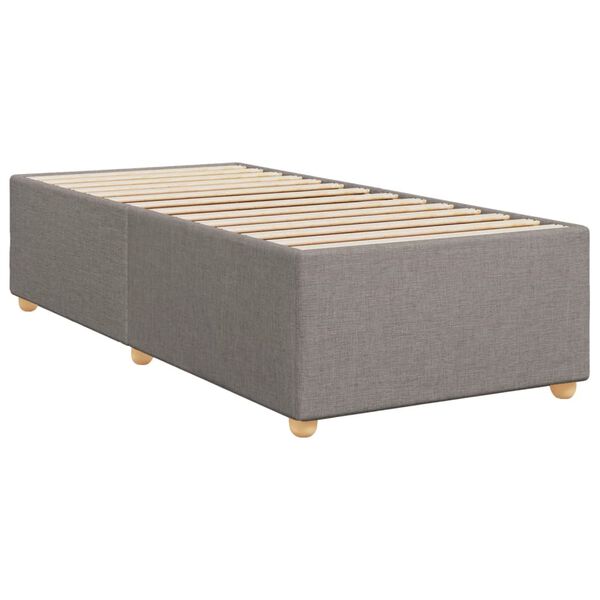 vidaXL Bedframe zonder matras 90x190 cm stof taupe