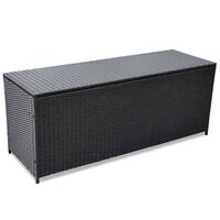 vidaXL Tuinbox 150x50x60 cm poly rattan zwart