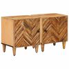 vidaXL Nachtkastje 2 st Bruin 40 x 33,5 x 46 cm Massief Mango Hout