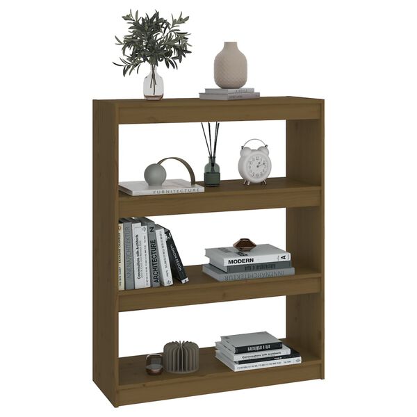vidaXL Boekenkast/kamerscherm 80x30x103,5 cm grenenhout honingbruin