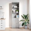vidaXL Highboard 50x35x180 cm spaanplaat grijs Sonoma